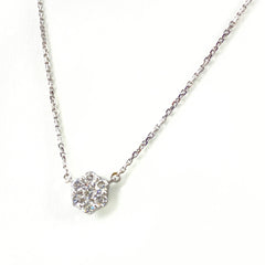 メレダイヤ デザインネックレス WG ホワイトゴールド ペンダント ネックレス K18 WG ダイヤモンド レディース 【中古】nbjwl