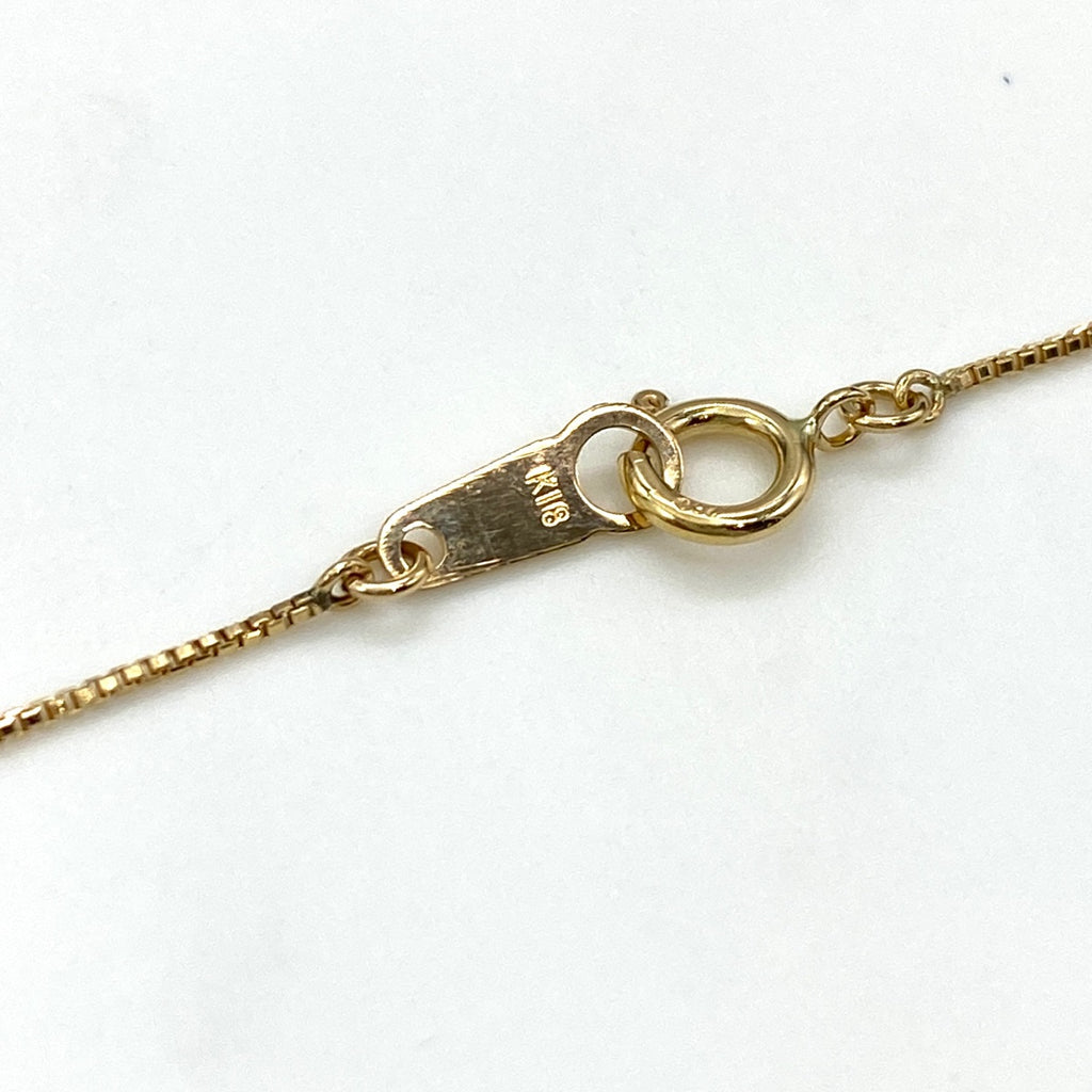 メレダイヤ デザインネックレス YG イエローゴールド ペンダント ネックレス K18 ダイヤモンド レディース 【中古】nbjwl