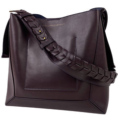 ステラマッカートニー ロゴ ショルダーバッグ ミディアムホーボー ショルダーバッグ レザー ボルドー レディース 【中古】brbag