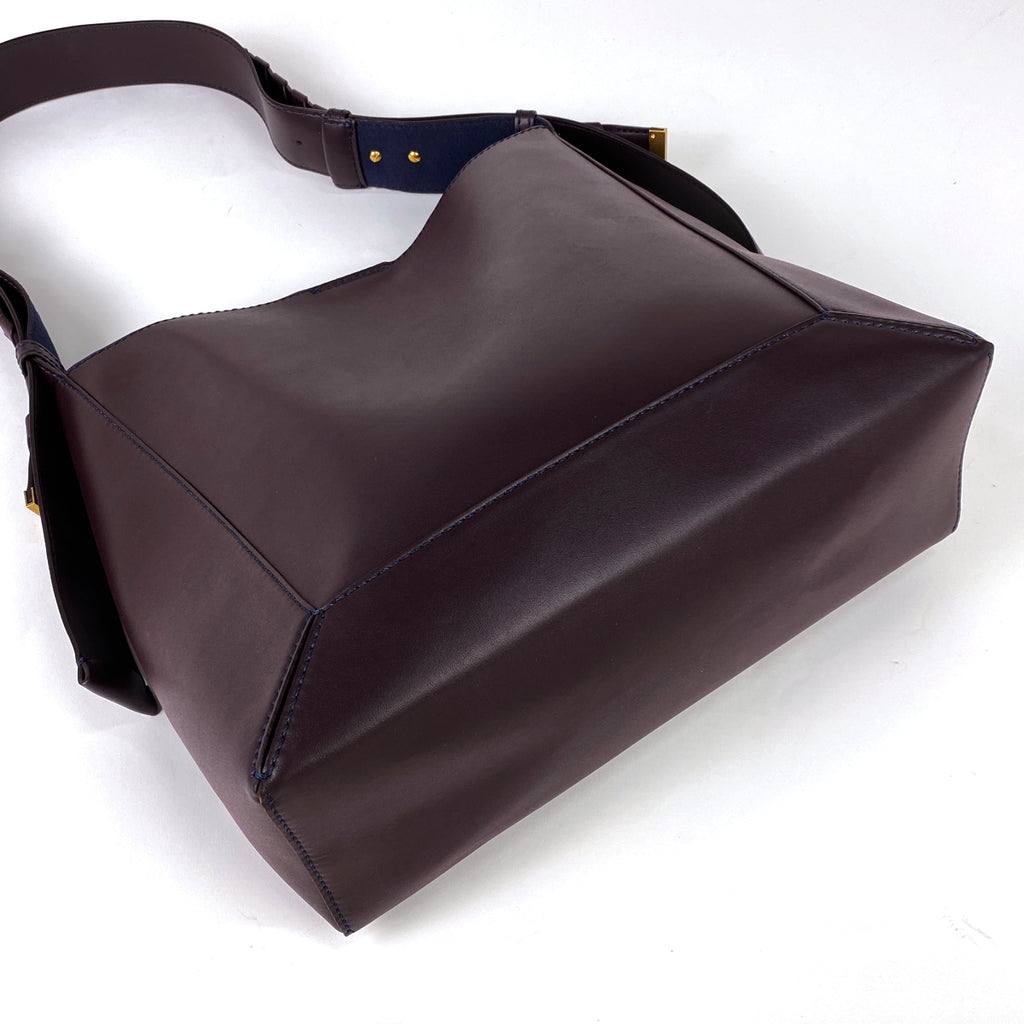 ステラマッカートニー ロゴ ショルダーバッグ ミディアムホーボー ショルダーバッグ レザー ボルドー レディース 【中古】brbag