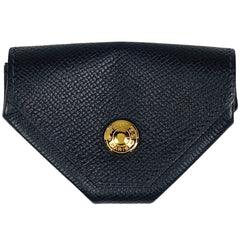 エルメス ルヴァンキャトル コインパース コインケース ヴォーエプソン ネイビー レディース 【中古】brbag