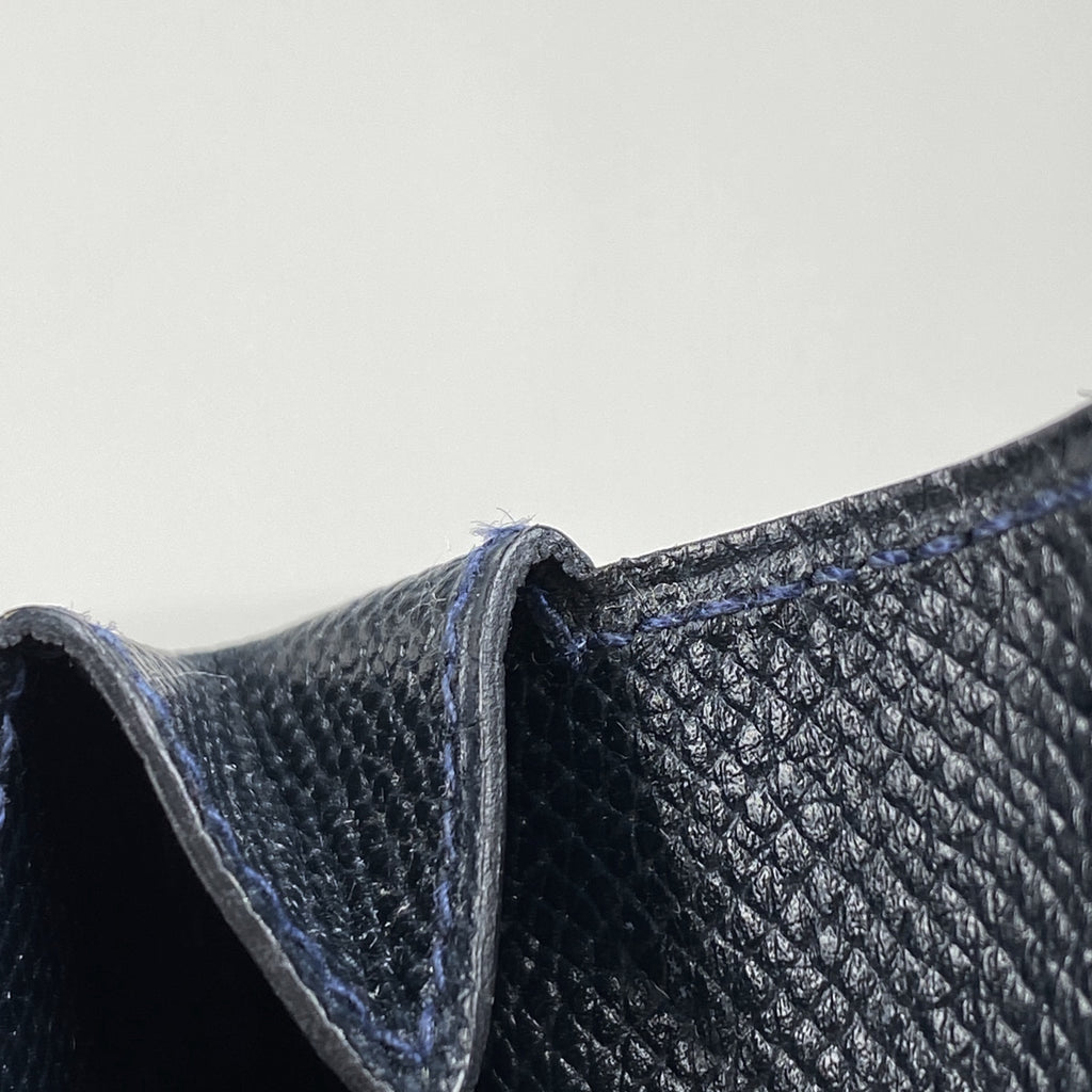 エルメス ルヴァンキャトル コインパース コインケース ヴォーエプソン ネイビー レディース 【中古】brbag