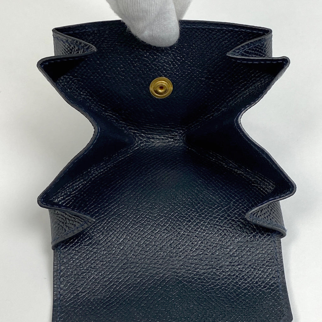 エルメス ルヴァンキャトル コインパース コインケース ヴォーエプソン ネイビー レディース 【中古】brbag