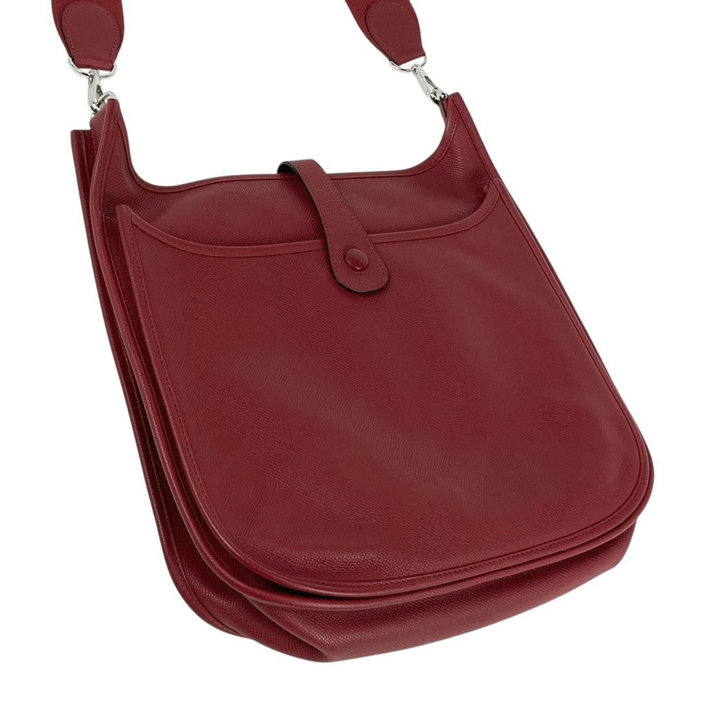 エルメス エヴリン 3 GM パンチング Hロゴ ショルダーバッグ ヴォーエプソン ルージュグレナ X レディース 【中古】brbag