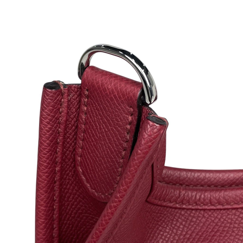 エルメス エヴリン 3 GM パンチング Hロゴ ショルダーバッグ ヴォーエプソン ルージュグレナ X レディース 【中古】brbag