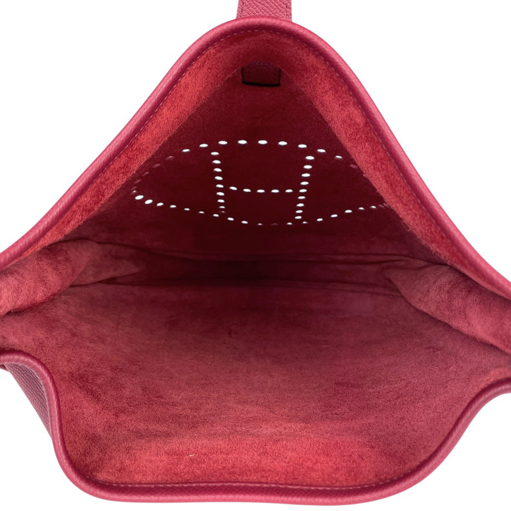 エルメス エヴリン 3 GM パンチング Hロゴ ショルダーバッグ ヴォーエプソン ルージュグレナ X レディース 【中古】brbag
