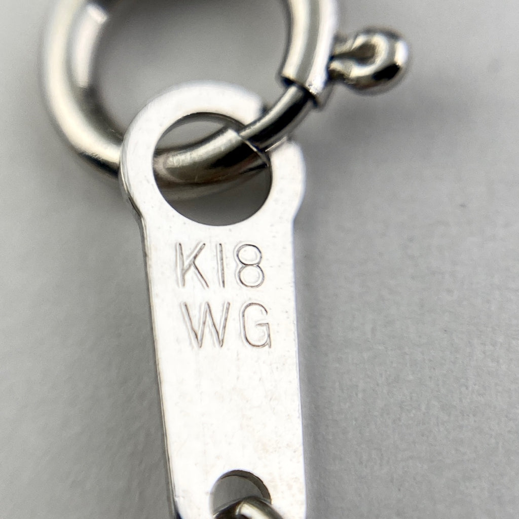 ダイヤモンド デザインネックレス WG ホワイトゴールド ペンダント ネックレス K18 WG ダイヤモンド レディース 【中古】 ラッピング可