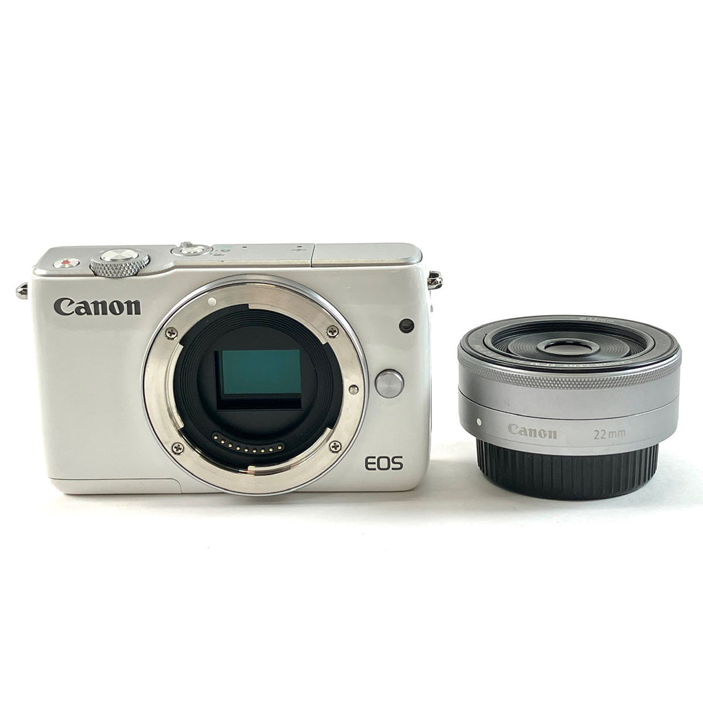 キヤノン Canon EOS M10 ボディ ホワイト＋EF-M 22mm F2 STM シルバー デジタル ミラーレス 一眼カメラ 【中古】