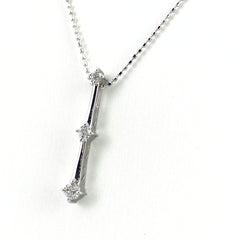 メレダイヤ デザインネックレス WG ホワイトゴールド ペンダント ネックレス K18 WG ダイヤモンド レディース 【中古】nbjwl