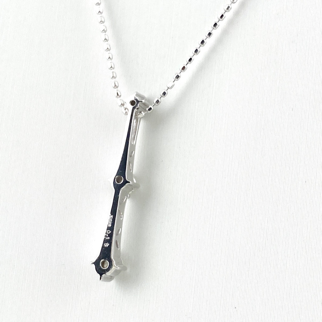 メレダイヤ デザインネックレス WG ホワイトゴールド ペンダント ネックレス K18 WG ダイヤモンド レディース 【中古】nbjwl