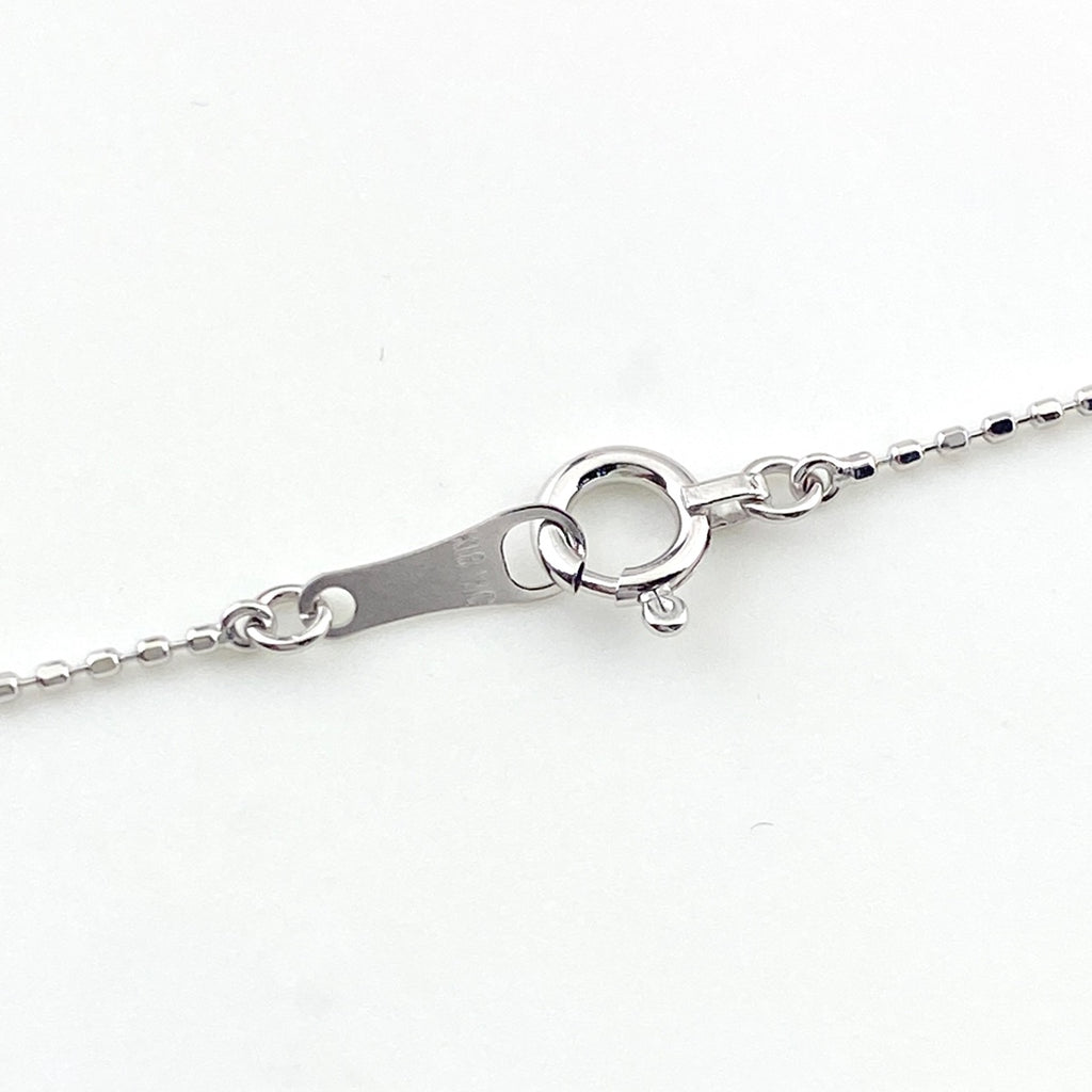 メレダイヤ デザインネックレス WG ホワイトゴールド ペンダント ネックレス K18 WG ダイヤモンド レディース 【中古】nbjwl