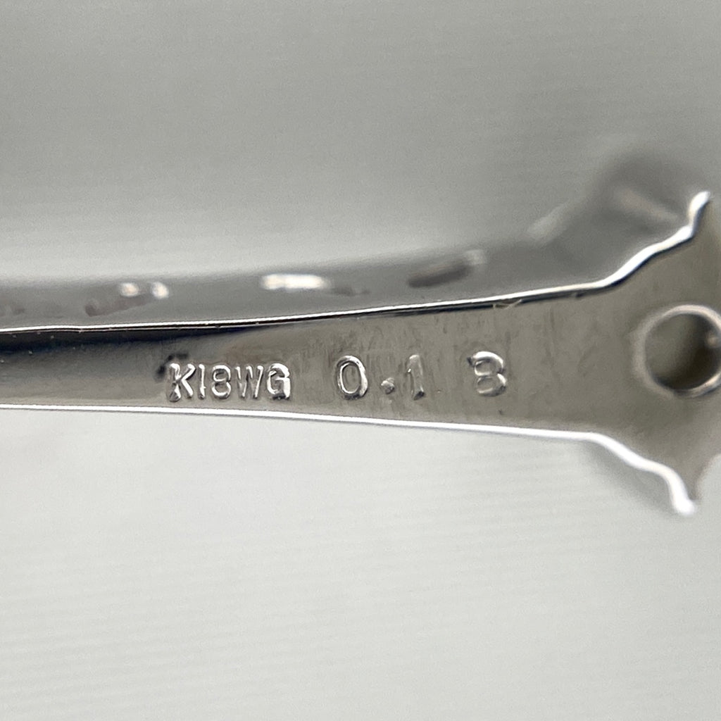 メレダイヤ デザインネックレス WG ホワイトゴールド ペンダント ネックレス K18 WG ダイヤモンド レディース 【中古】nbjwl