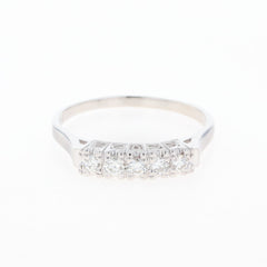 メレダイヤ デザインリング プラチナ 指輪 リング 19.5号 Pt900 ダイヤモンド レディース 【中古】nbjwl