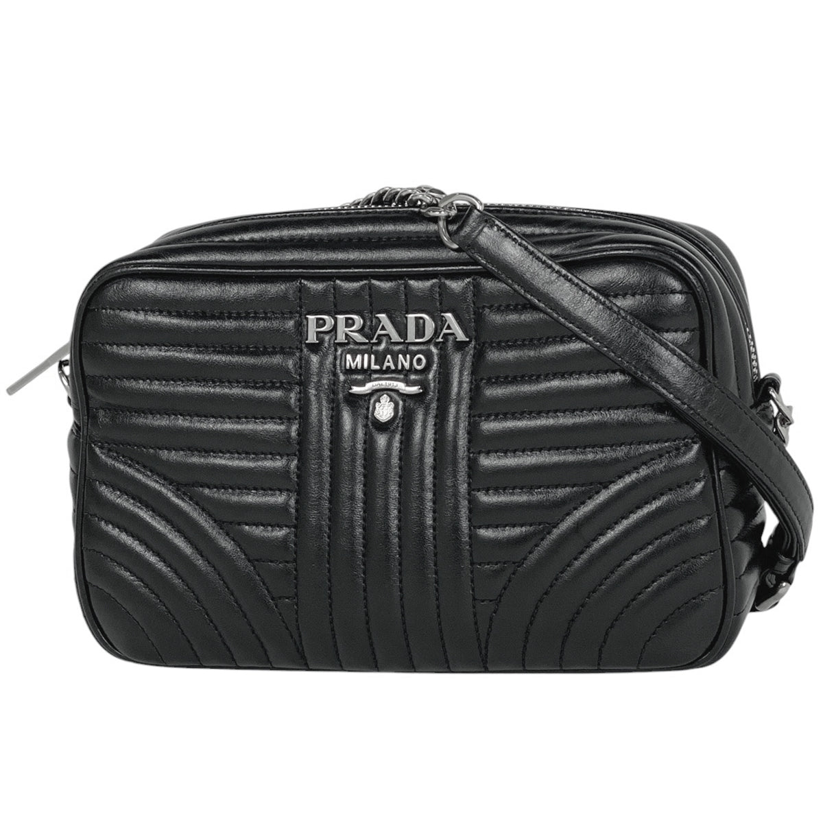 PRADA●ダイアグラムチェインクロスバック1BH083 バイセル公式】プラダ ダイアグラム チェーン ショルダーバッグ
