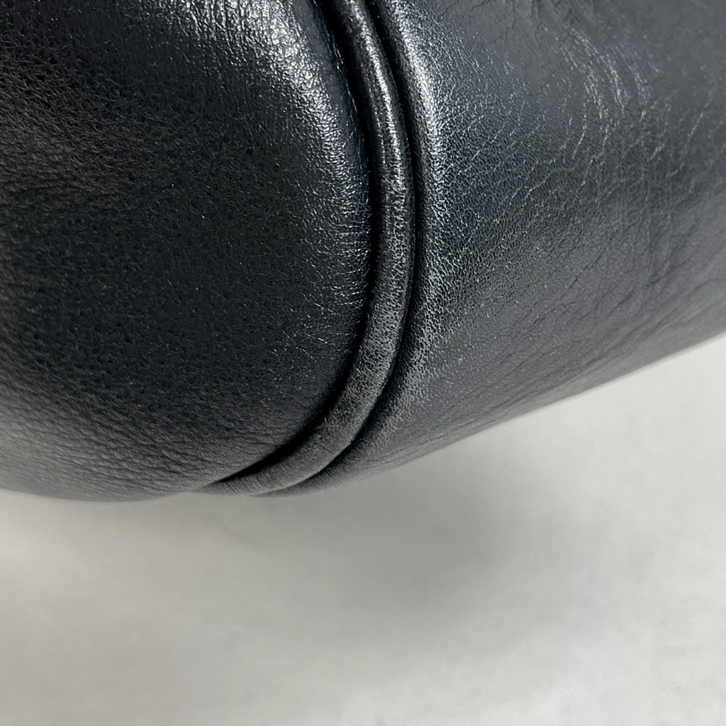 グッチ バンブー ショルダーバッグ 2WAY オールドグッチ ショルダーバッグ レザー ネイビー 0011577 レディース 【中古】brbag