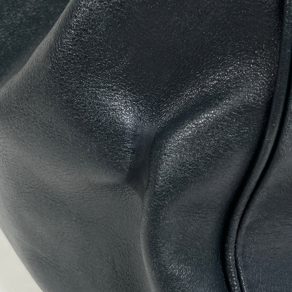 グッチ バンブー ショルダーバッグ 2WAY オールドグッチ ショルダーバッグ レザー ネイビー 0011577 レディース 【中古】brbag