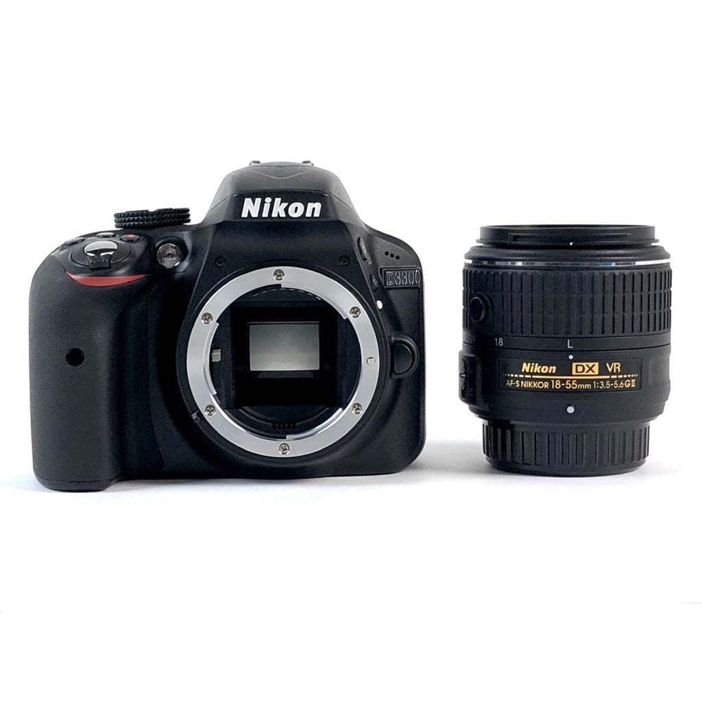 ニコン Nikon D3300 18-55 VR II レンズキット ブラック デジタル 一眼レフカメラ 【中古】