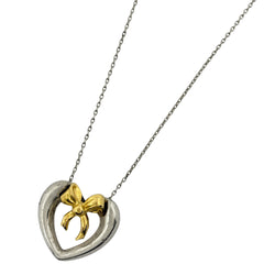 ティファニー ハートリボン ネックレス ペンダント ネックレス シルバー925 750 シルバー ゴールド レディース ブランドアクセサリー 【中古】bracc