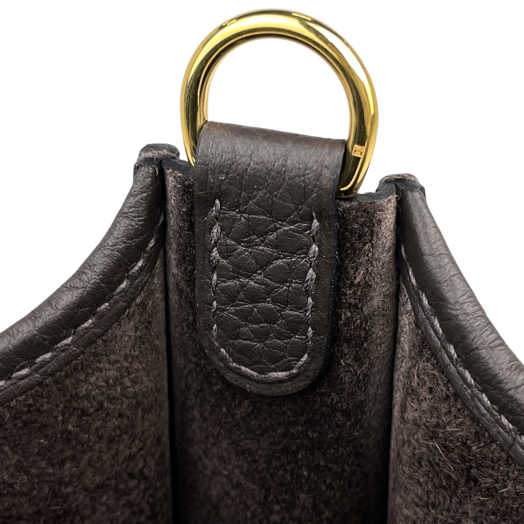 エルメス エヴリン TPM アマゾン ポシェット ミニ パンチング ショルダーバッグ トリヨンクレマンス ショコラ W レディース 【中古】 brbag