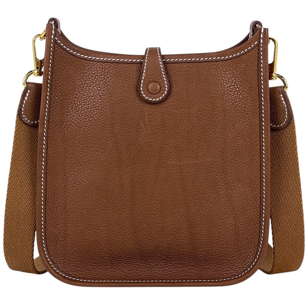 エルメス エヴリン TPM アマゾン ポシェット ミニ パンチング ショルダーバッグ レザー ブラウン W レディース 【中古】 brbag