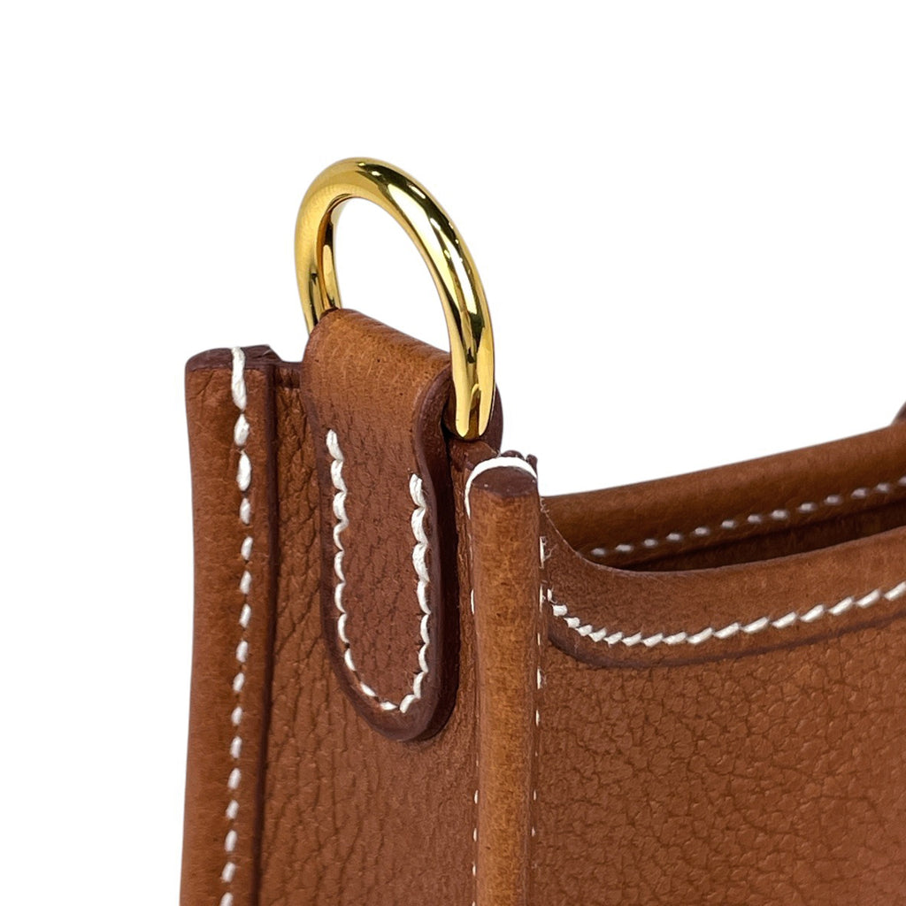 エルメス エヴリン TPM アマゾン ポシェット ミニ パンチング ショルダーバッグ レザー ブラウン W レディース 【中古】 brbag