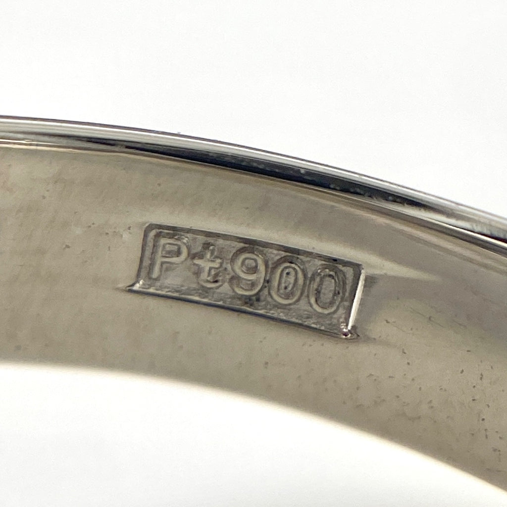 スターサファイア デザインリング プラチナ 指輪 メレダイヤ リング 10.5号 Pt900 ダイヤモンド スターサファイア レディース 【中古】nbjwl