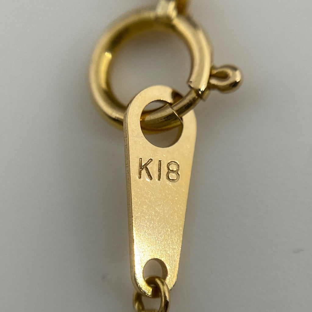 メレダイヤ デザインネックレス YG イエローゴールド ペンダント ネックレス K18 ダイヤモンド レディース 【中古】nbjwl