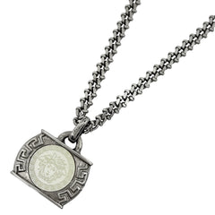 ジャンニ・ヴェルサーチ メデューサ チェーン ネックレス ロゴ ユニセックス メンズ ネックレス シルバーメッキ シルバー レディース ブランドアクセサリー 【中古】bracc