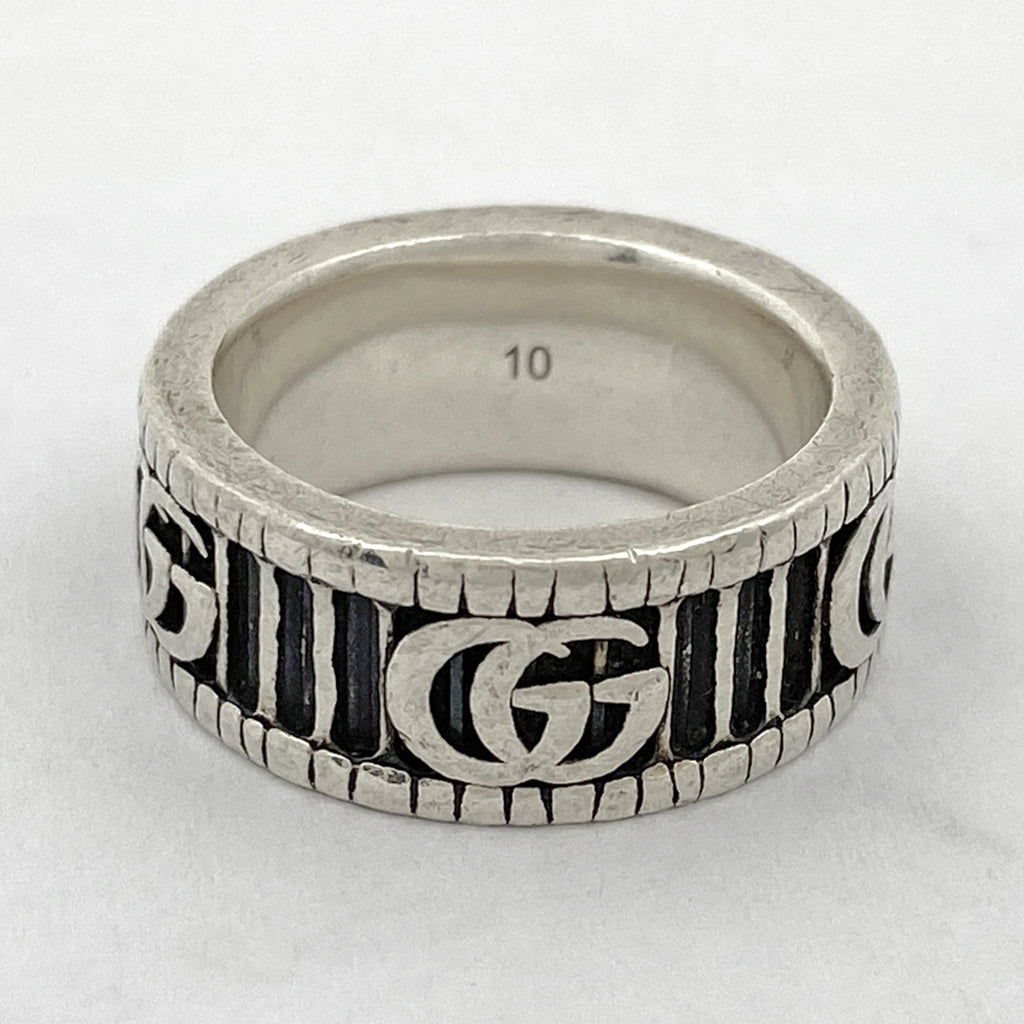 グッチ GGマーモント リング 指輪 ダブルG リング 号 シルバー925 シルバー レディース 【中古】bracc