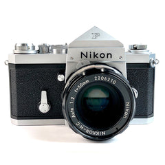 ニコン Nikon F アイレベル シルバー ＋ NIKKOR-H.C Auto 50mm F2 非Ai フィルム マニュアルフォーカス 一眼レフカメラ 【中古】