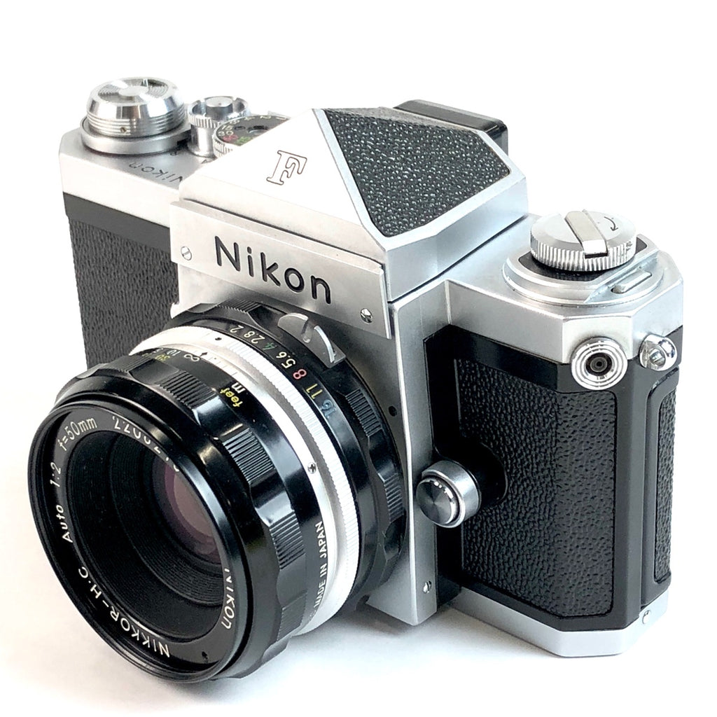 ニコン Nikon F アイレベル シルバー ＋ NIKKOR-H.C Auto 50mm F2 非Ai フィルム マニュアルフォーカス 一眼レフカメラ 【中古】