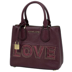 マイケルコース アデル ミディアム メッセンジャー 2WAY ショルダーバッグ LOVE MERLOT メルロー ハンドバッグ レザー ボルドー レディース 【中古】