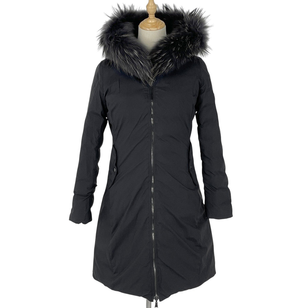 タトラス ロゴ フーディ ダウンコート ダウンジャケット アウター ダウンコート ブラック レディース 【中古】brapp