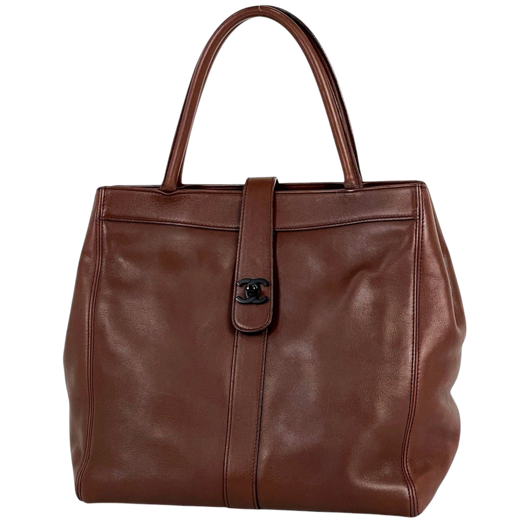シャネル ココマーク トートバッグ ハンドバッグ トートバッグ レザー ブラウン レディース 【中古】brbag