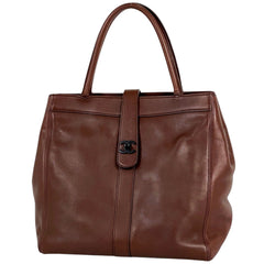 シャネル ココマーク トートバッグ ハンドバッグ トートバッグ レザー ブラウン レディース 【中古】brbag