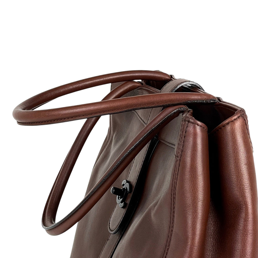シャネル ココマーク トートバッグ ハンドバッグ トートバッグ レザー ブラウン レディース 【中古】brbag