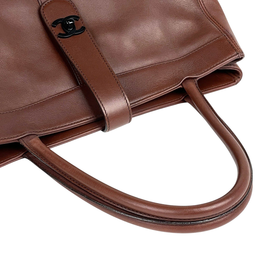 シャネル ココマーク トートバッグ ハンドバッグ トートバッグ レザー ブラウン レディース 【中古】brbag