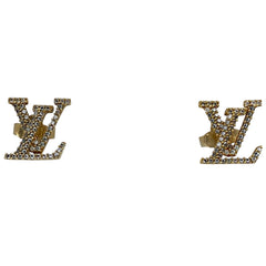 ルイ・ヴィトン ピアス LV アイコニック ストラス ピアス GP ゴールド レディース 【中古】bracc