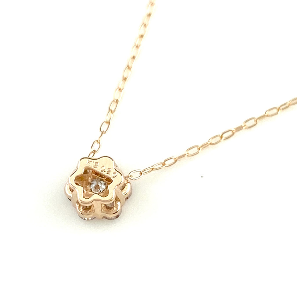 メレダイヤ デザインネックレス PG ピンクゴールド ペンダント ネックレス K18 ダイヤモンド レディース 【中古】 
 ラッピング可