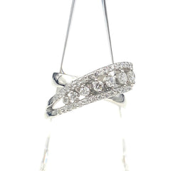 メレダイヤ デザインリング プラチナ 指輪 リング 11.5号 Pt900 ダイヤモンド レディース 【中古】nbjwl