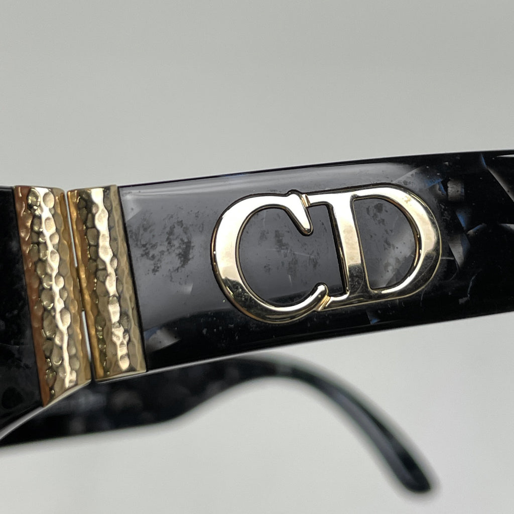 クリスチャンディオール ロゴ サングラス CD アイウェア サングラス プラスチック ブラック レディース 【中古】brbag