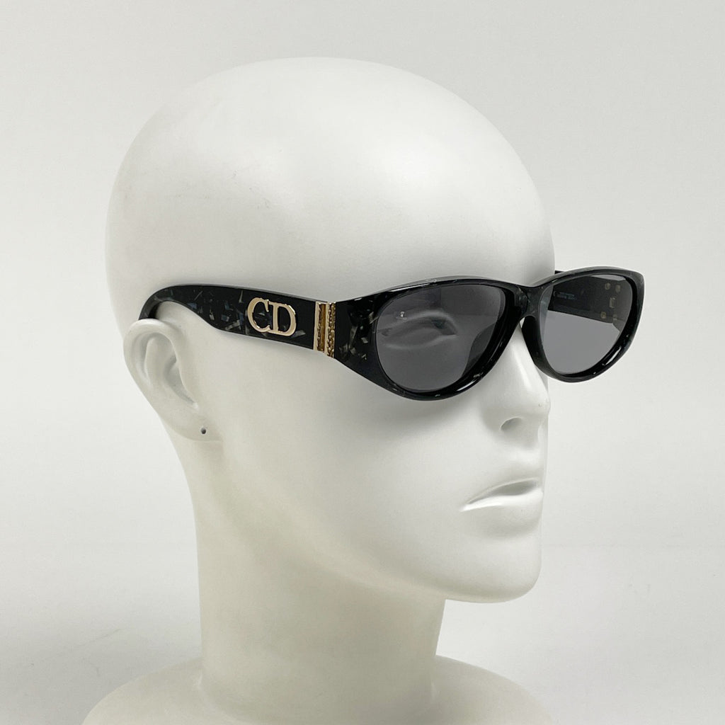 クリスチャンディオール ロゴ サングラス CD アイウェア サングラス プラスチック ブラック レディース 【中古】brbag