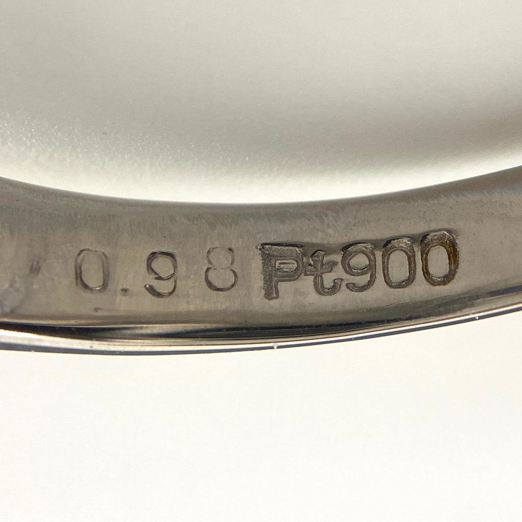 サファイア デザインリング プラチナ 指輪 メレダイヤ リング 16号 Pt900 サファイア ダイヤモンド レディース 【中古】nbjwl