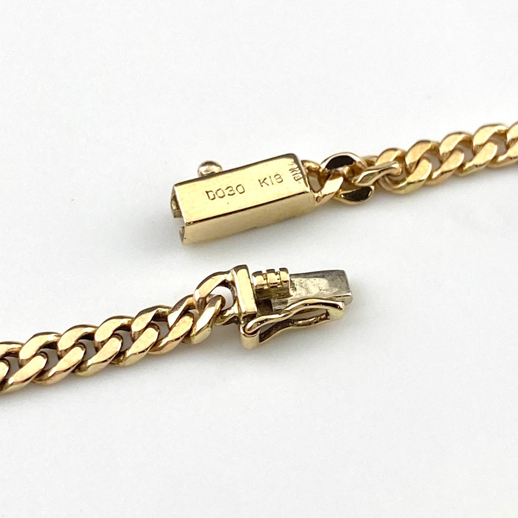 メレダイヤ デザインブレスレット YG イエローゴールド 腕輪 ブレスレット K18 ダイヤモンド レディース 【中古】nbjwl