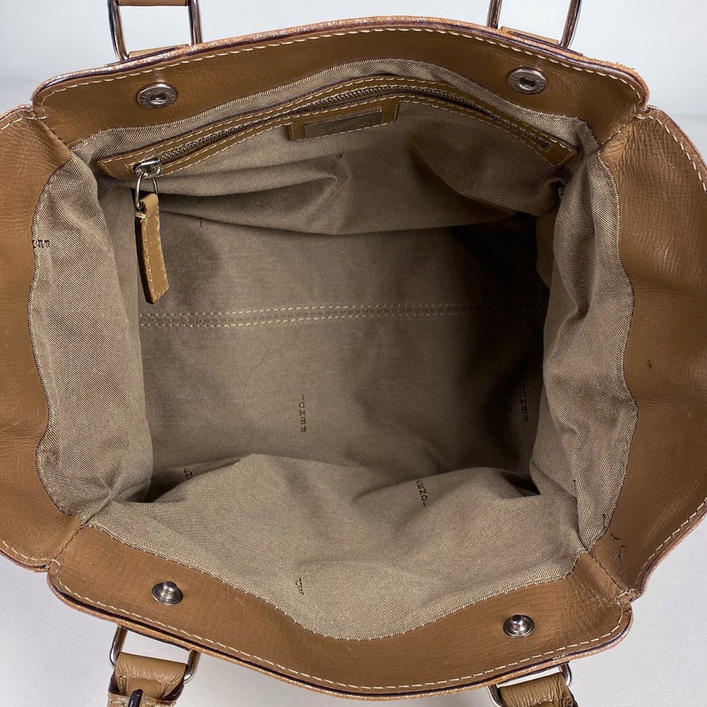 【在庫一掃】 フェンディ エトニコ ハンドバッグ レザー ブラウン 8BN157 レディース 【中古】 brbag
