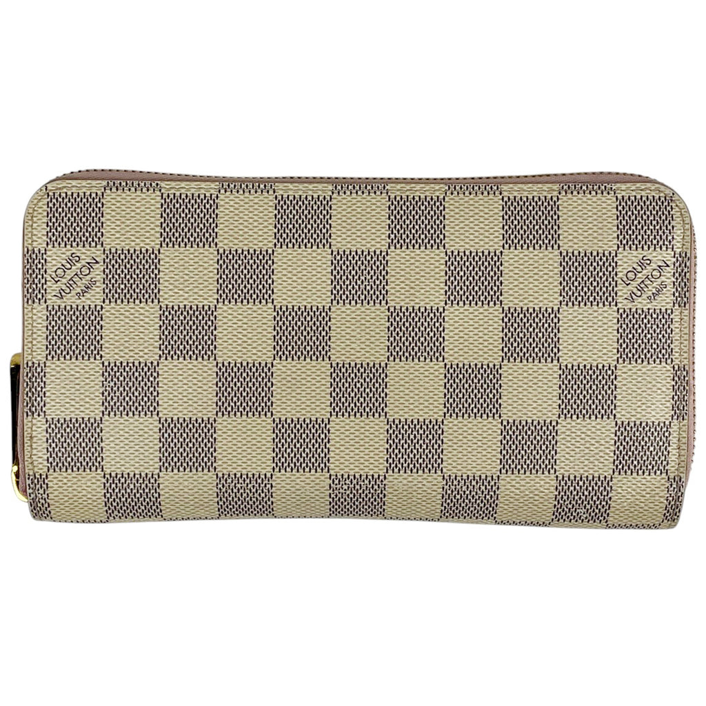 ルイ・ヴィトン ジッピー ウォレット ラウンドジップ ラウンドファスナー 長財布 ダミエアズール ホワイト N60019 レディース 【中古】brbag