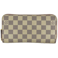 ルイ・ヴィトン ジッピー ウォレット ラウンドジップ ラウンドファスナー 長財布 ダミエアズール ホワイト N60019 レディース 【中古】brbag