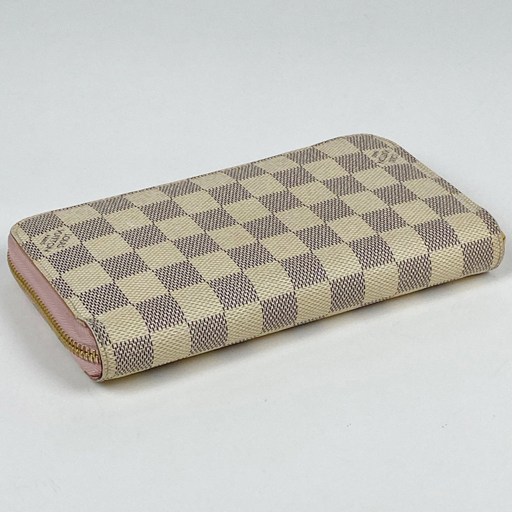 ルイ・ヴィトン ジッピー ウォレット ラウンドジップ ラウンドファスナー 長財布 ダミエアズール ホワイト N60019 レディース 【中古】brbag