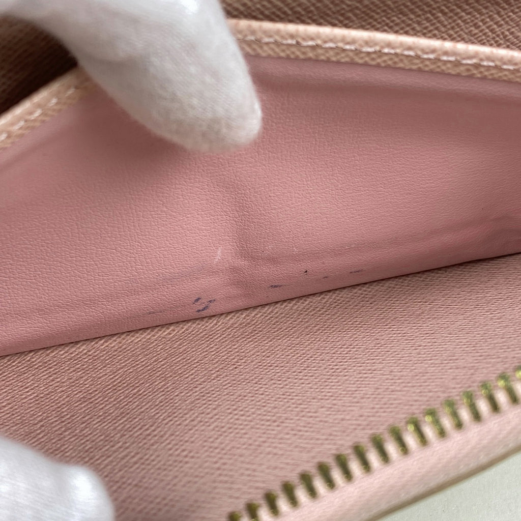 ルイ・ヴィトン ジッピー ウォレット ラウンドジップ ラウンドファスナー 長財布 ダミエアズール ホワイト N60019 レディース 【中古】brbag