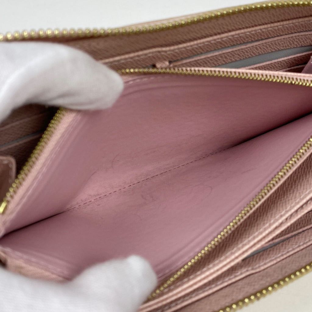 ルイ・ヴィトン ジッピー ウォレット ラウンドジップ ラウンドファスナー 長財布 ダミエアズール ホワイト N60019 レディース 【中古】brbag